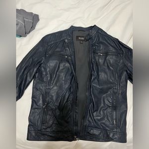 Black Michael Kors Men’s leather jacket large